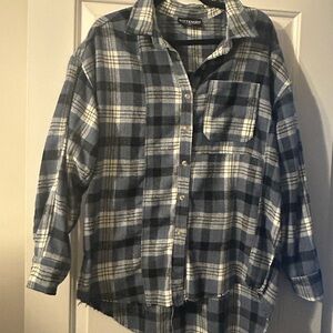 Kittenish Blue Plaid Button-Up Shirt